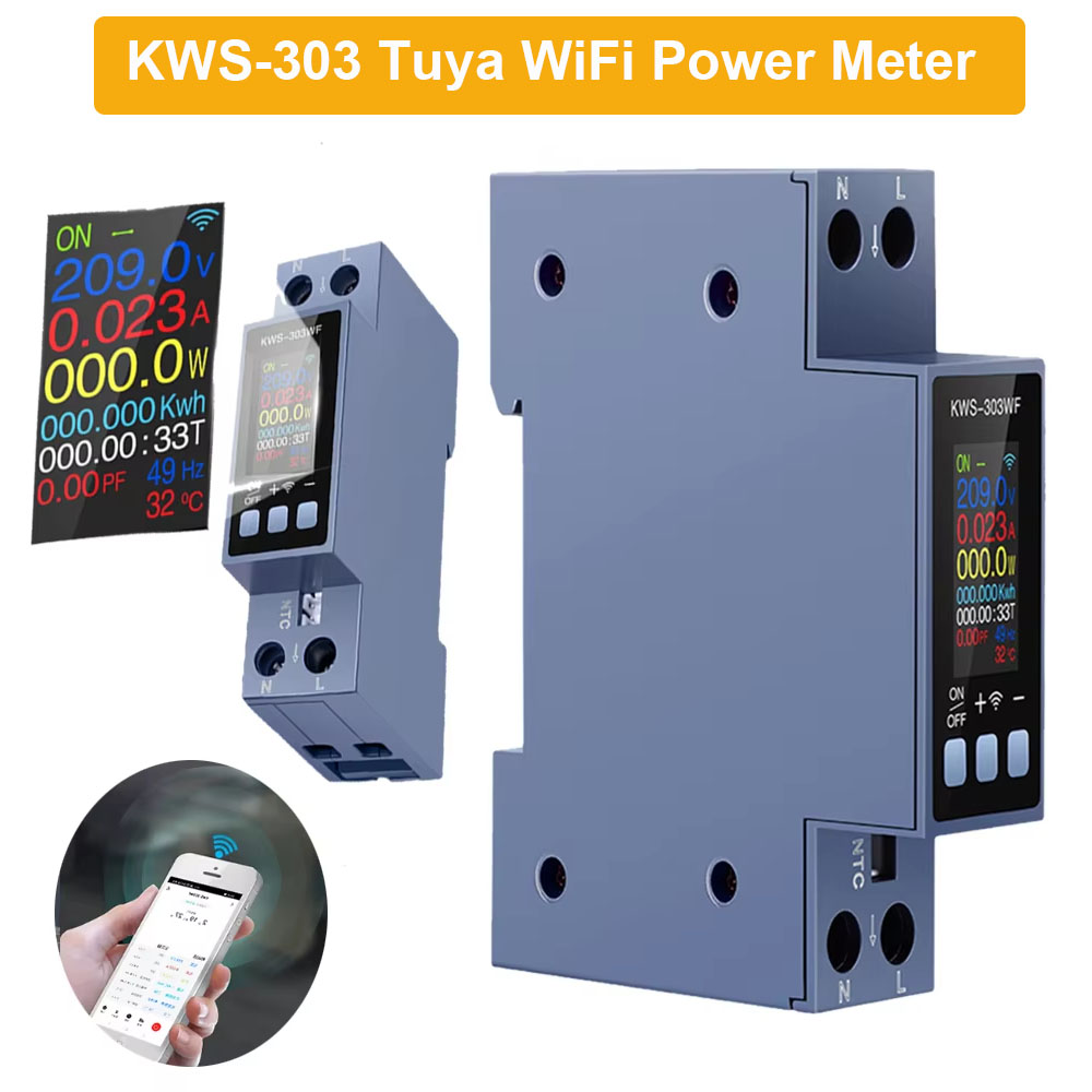 Energy Meter Bidirectional - KWS-303 Misuratore di Potenza WiFi Tuya