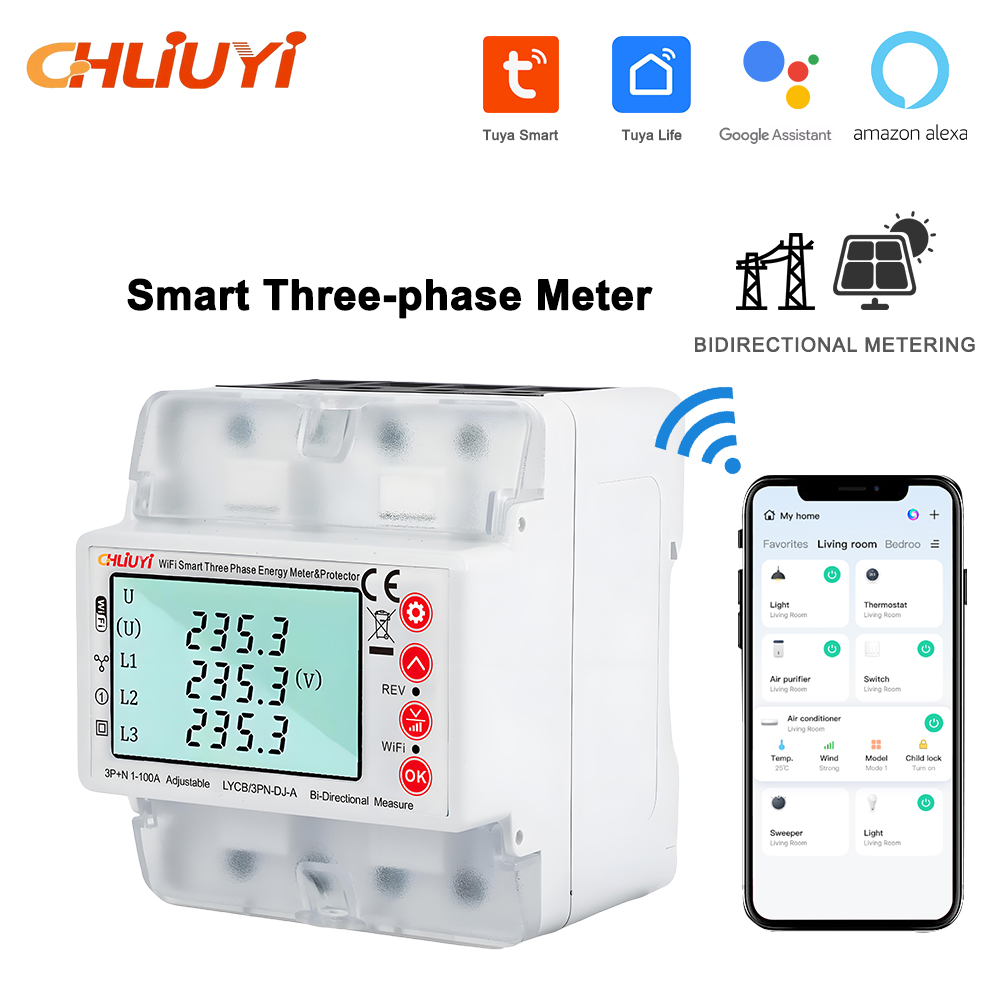 Energy Meter Bidirectional - Contatore di Energia Bidirezionale Smart Tuya