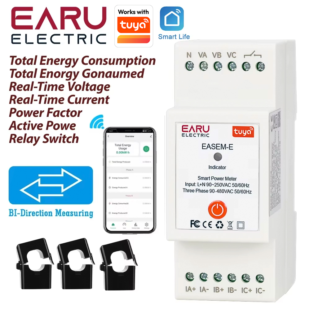 TUYA WiFi Smart Trifase AC90-4 - Energy Meter Bidirectional recensione e prezzo